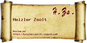 Heizler Zsolt névjegykártya